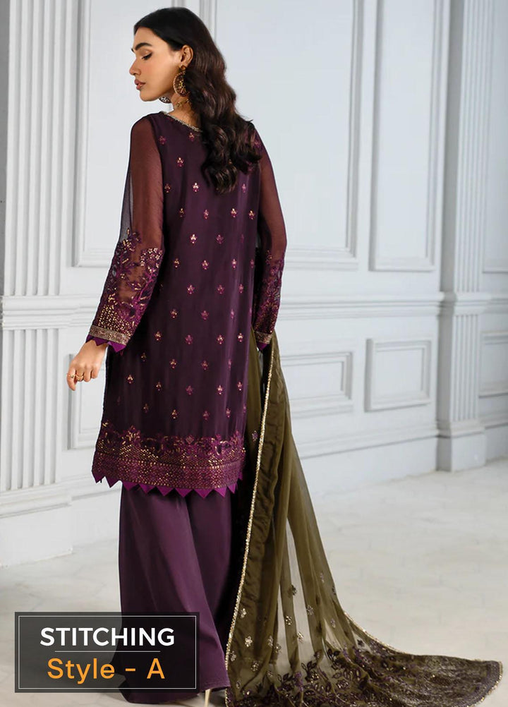 Misaal By Zarif Embroidered  Suits Unstitched 3 Piece Z-07 SAPPHIRE - Luxury Collection