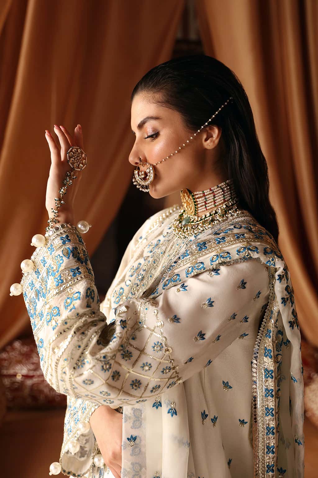 Divani By Afrozeh Embroidered  Suits Unstitched 3 Piece AF23DV AS-V2-09 Chandni - Luxury Collection