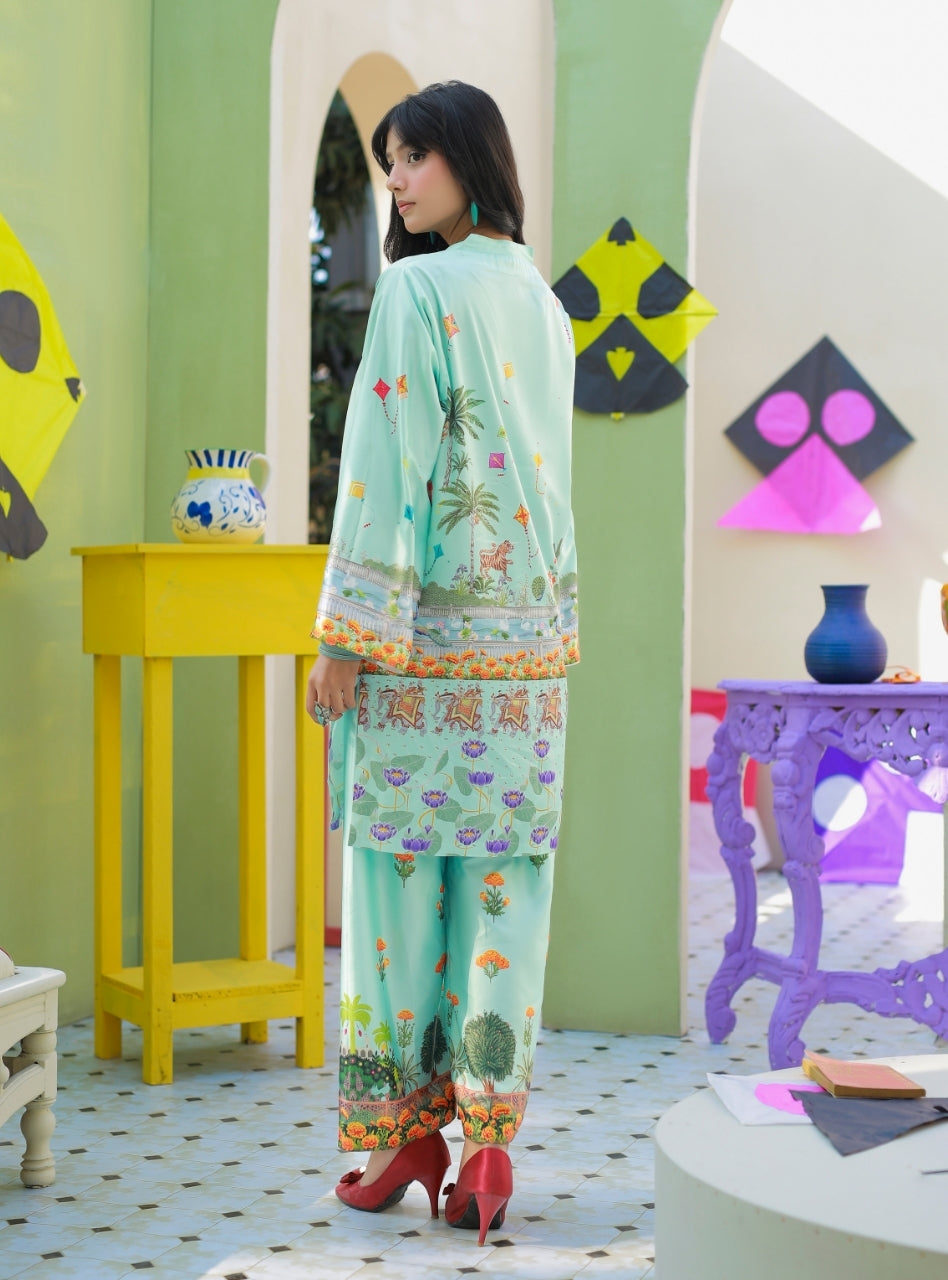 Printnation by Anayra Amal RTW Printed Poly Raw Silk 2 Piece Rang Patang - Casual Collection