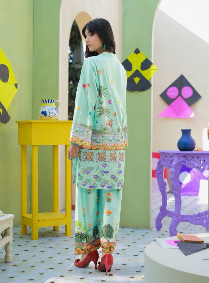 Printnation by Anayra Amal RTW Printed Poly Raw Silk 2 Piece Rang Patang - Casual Collection