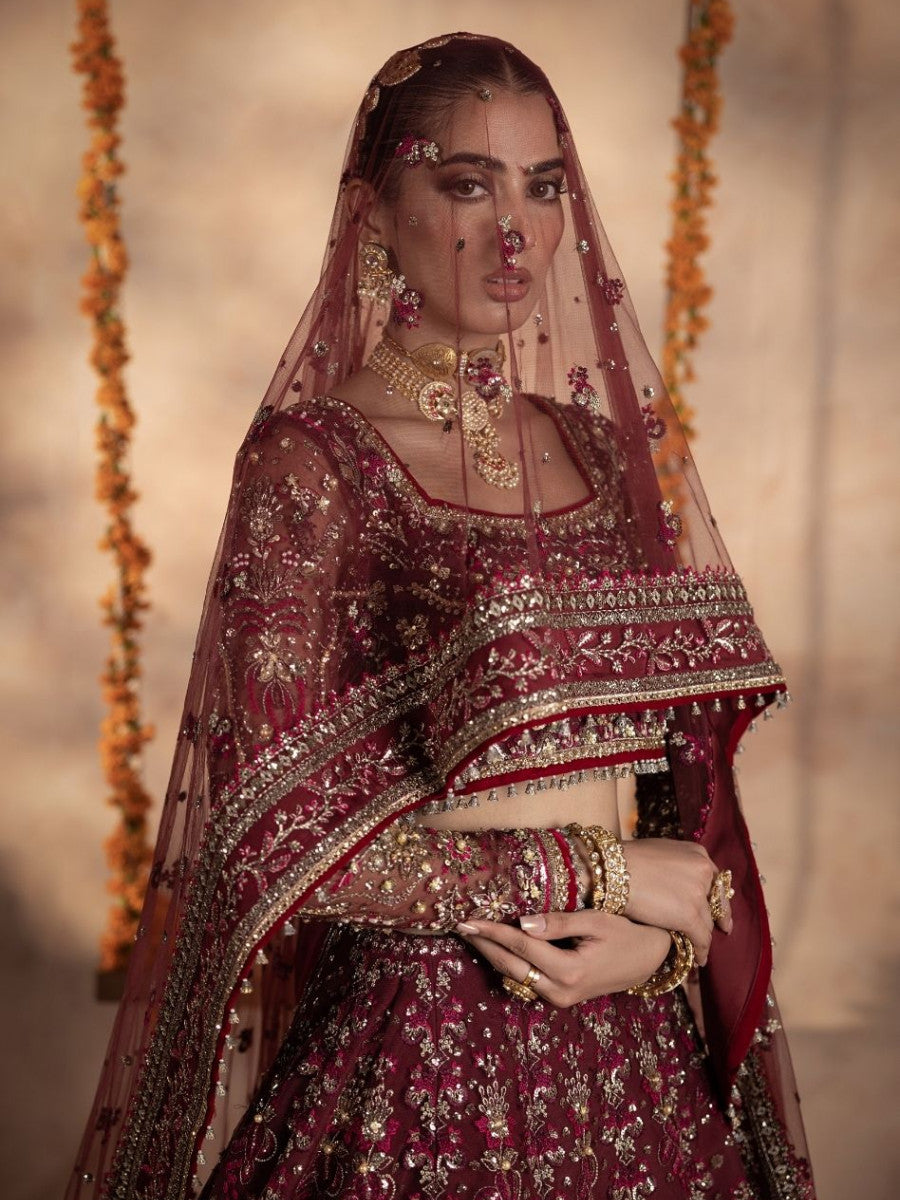 Anayra Amal Pret Embroidered Net 3 Piece Suit Uroosa