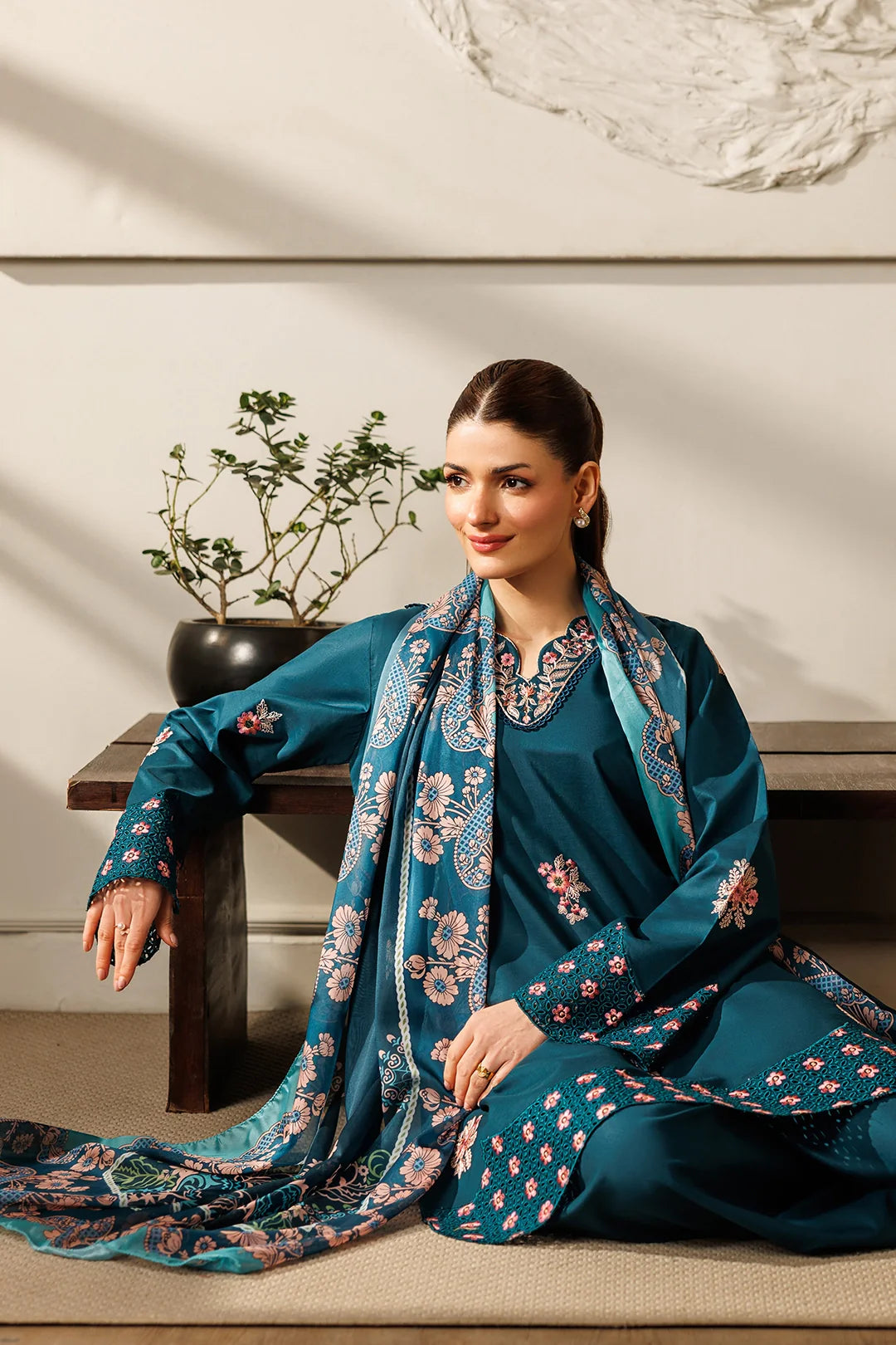 Mistfall Ramadan Edit by Panache Women RTW Embroidered Cotton 3 Piece Mystique - Casual Collection