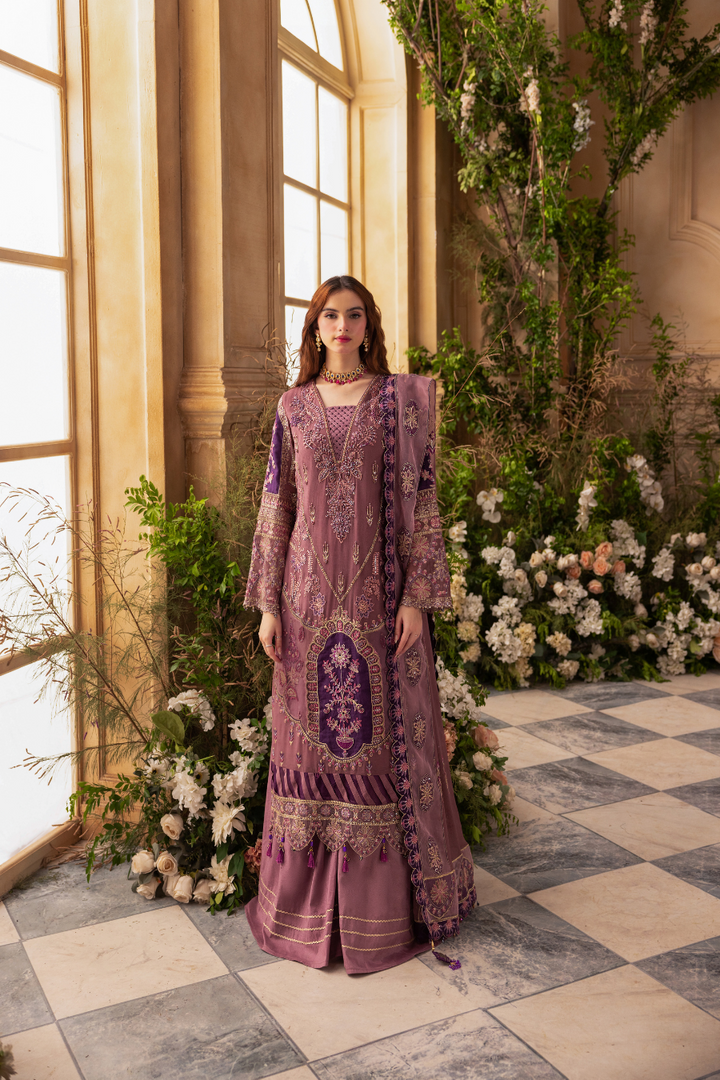 Zebtan Women Unstitched Embroidered Chiffon 3 Piece Suit ZC-08 Festive Collection