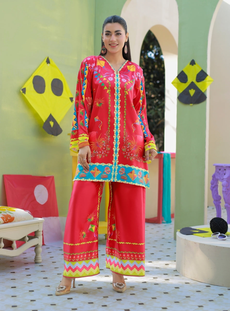 Printnation by Anayra Amal Unstitched Printed Ploy Raw Silk 2 Piece Basant Breeze - Casual Collection