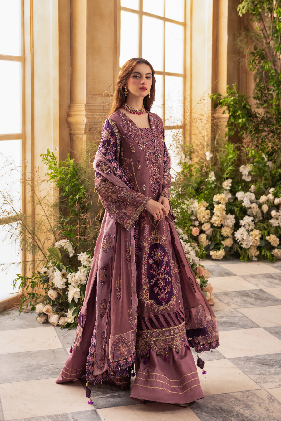 Zebtan Women Unstitched Embroidered Chiffon 3 Piece Suit ZC-08 Festive Collection