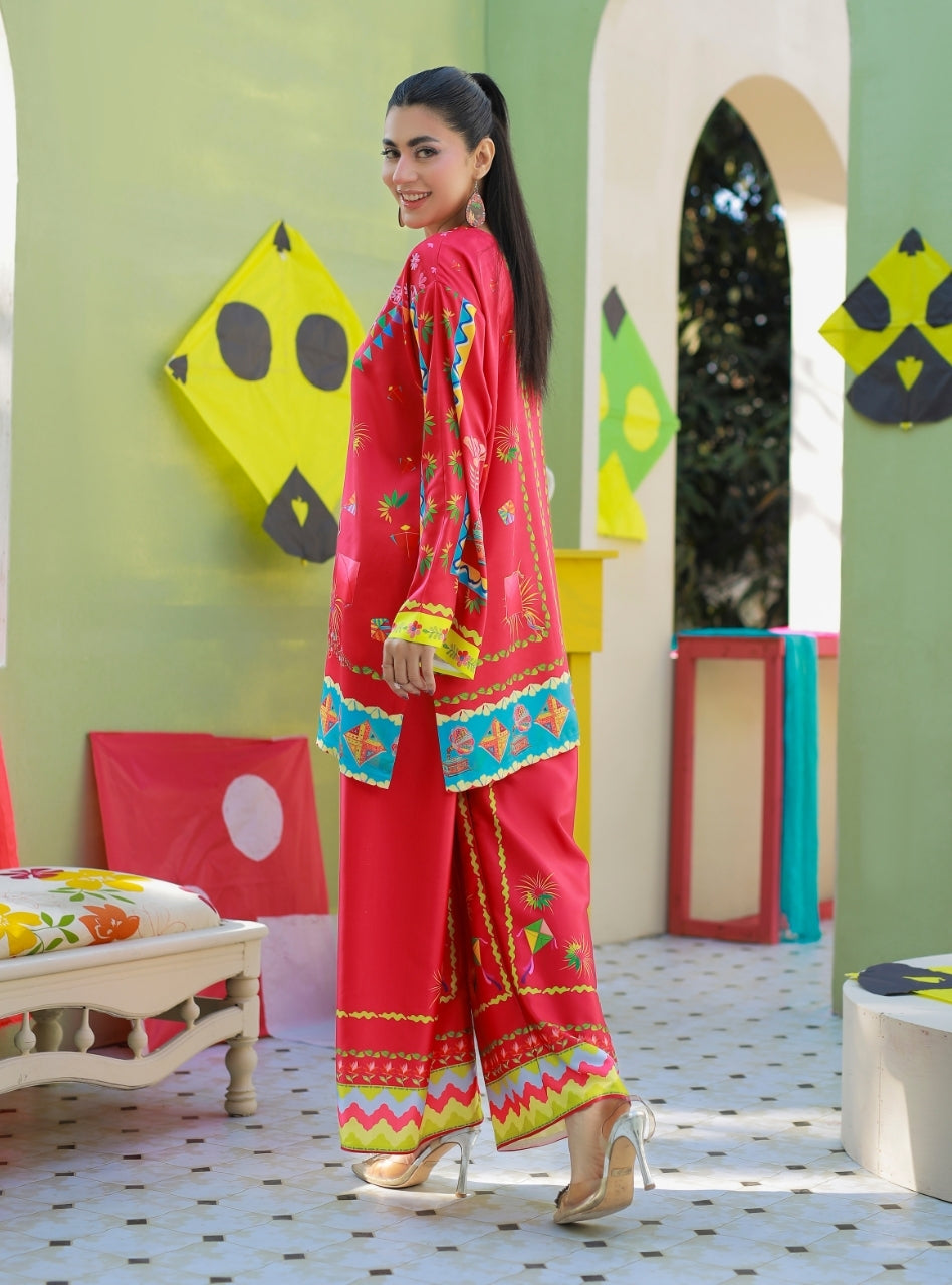 Printnation by Anayra Amal RTW Printed Poly Raw Silk 3 Piece Basant Breeze - Casual Collection