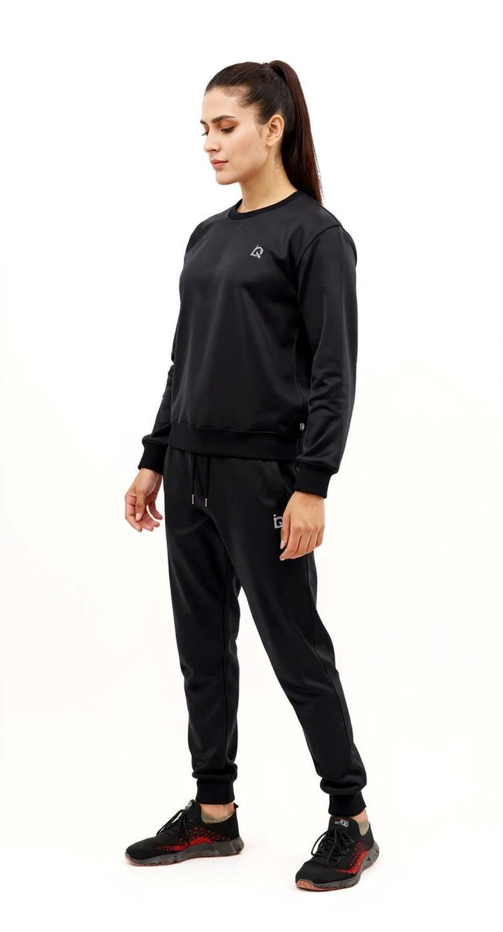 IQ Exclusive Women Winter Track Suit W-Black IQ Sweatshirt Tracksuit