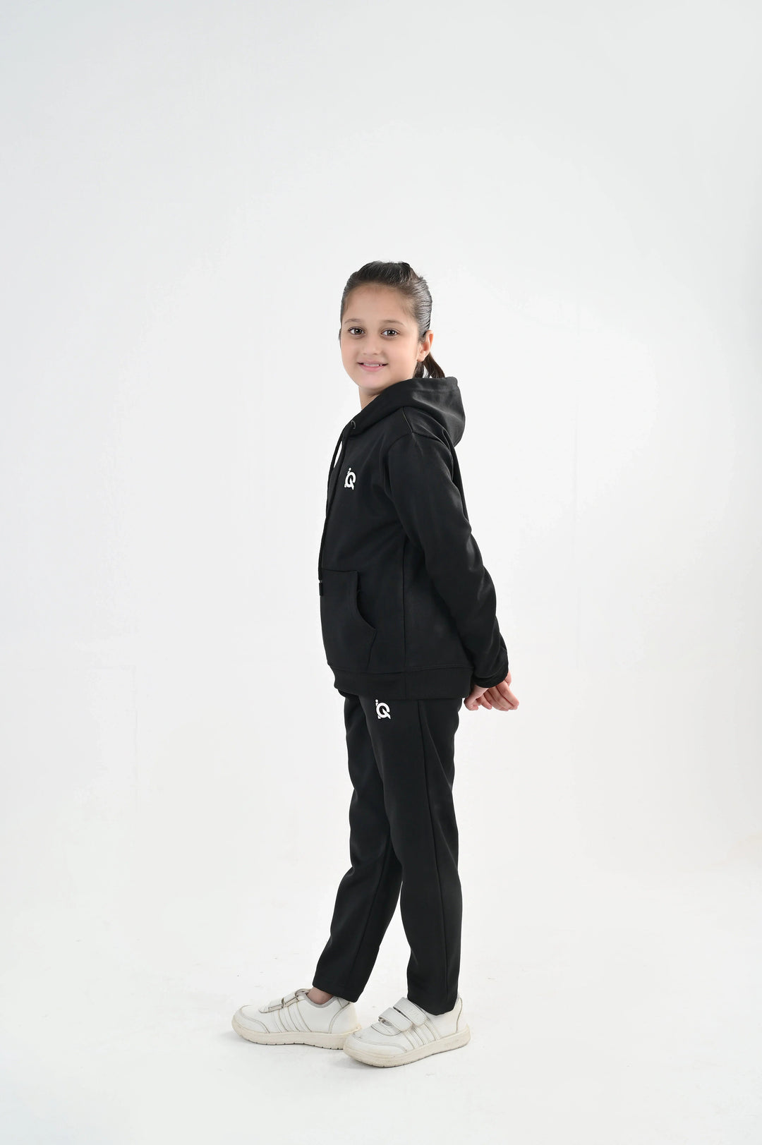 IQ Exclusive Kids Track Suit Fleece 2 PieceBlack Hoodie Tracksuit-Unisex Kids - Winter Collection