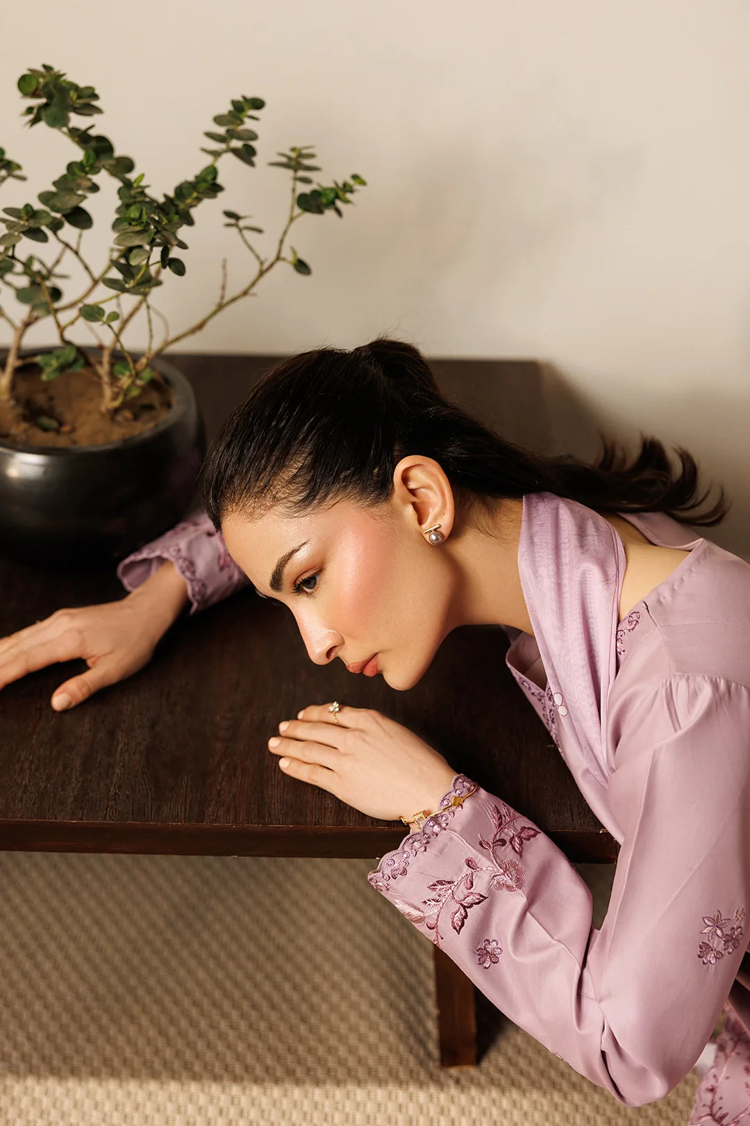 Mistfall Ramadan Edit by Panache Women RTW Embroidered Cotton 3 Piece Petalwind - Casual Collection