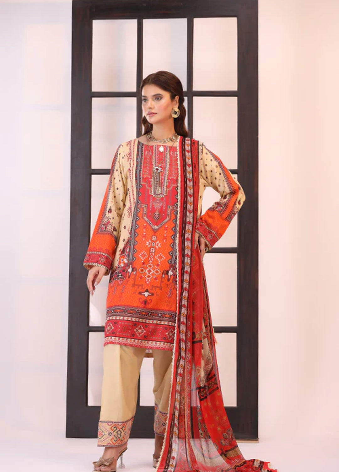 La Elise Women Unstitched Embroidered Lawn 3 Piece Suit 0001206 Nubia - Casual Collection