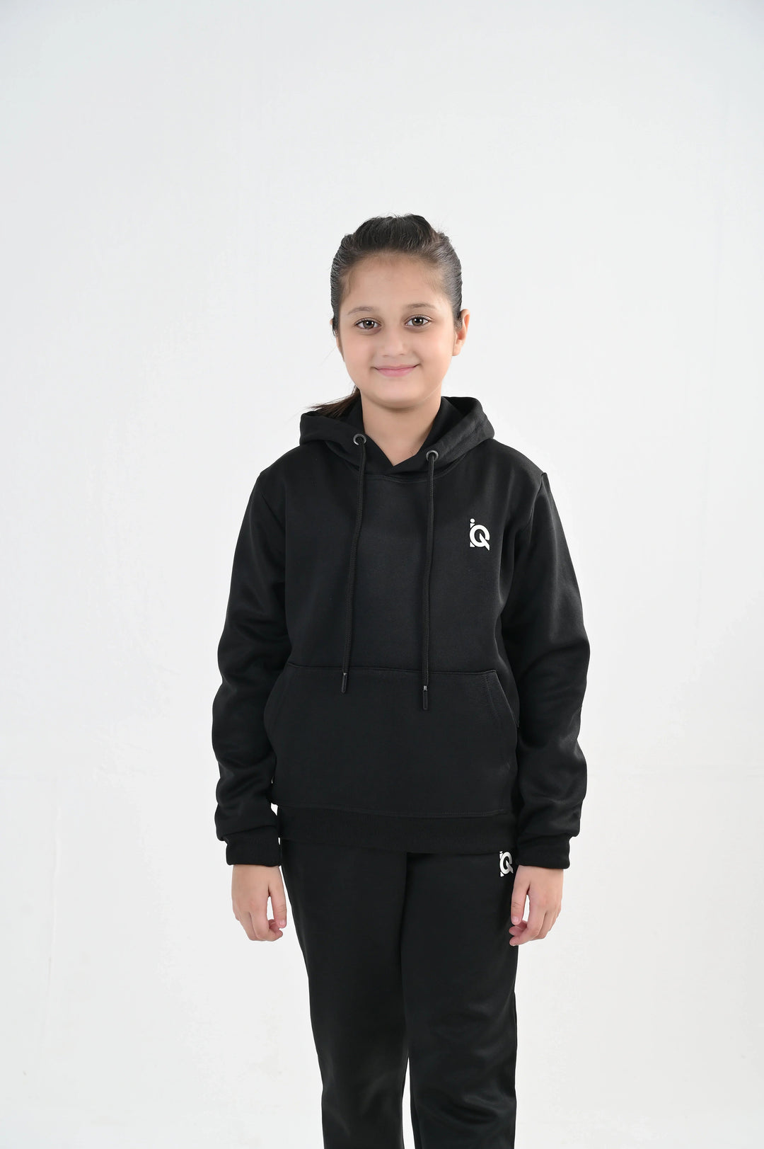 IQ Exclusive Kids Track Suit Fleece 2 PieceBlack Hoodie Tracksuit-Unisex Kids - Winter Collection