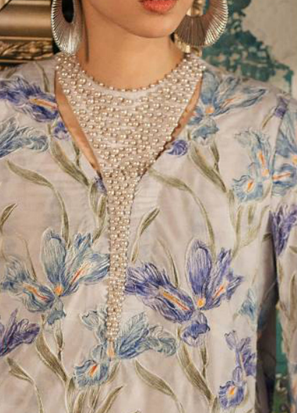 M Prints by Maria B Unstitched Embroidered Cambric 3 Piece Suit MB26UPC 4A - Casual Collection