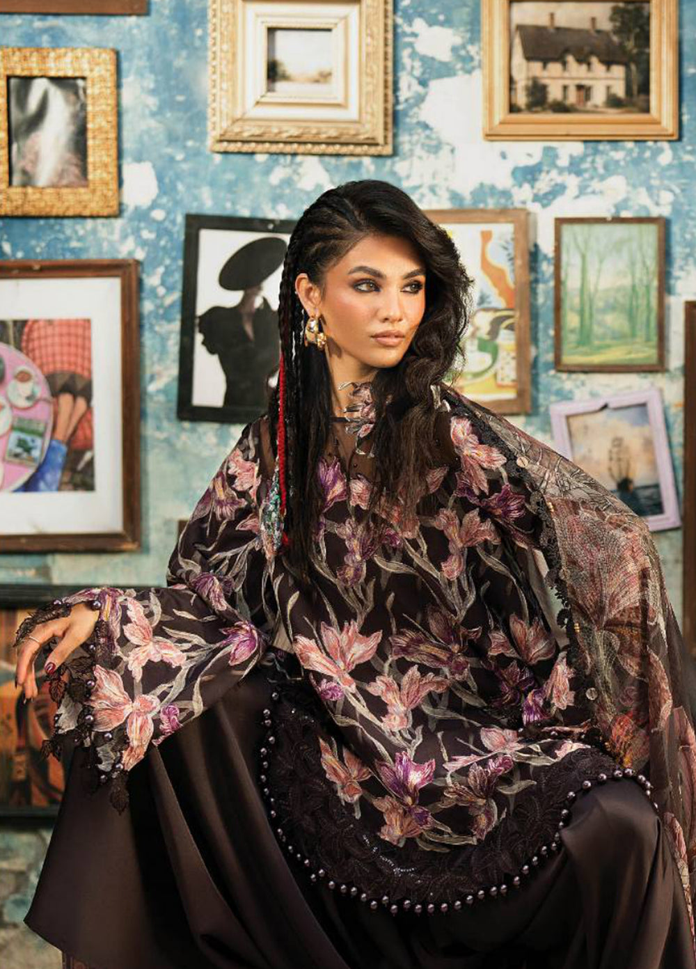 M Prints by Maria B Unstitched Embroidered Cambric 3 Piece Suit MB26UPC 4B - Casual Collection