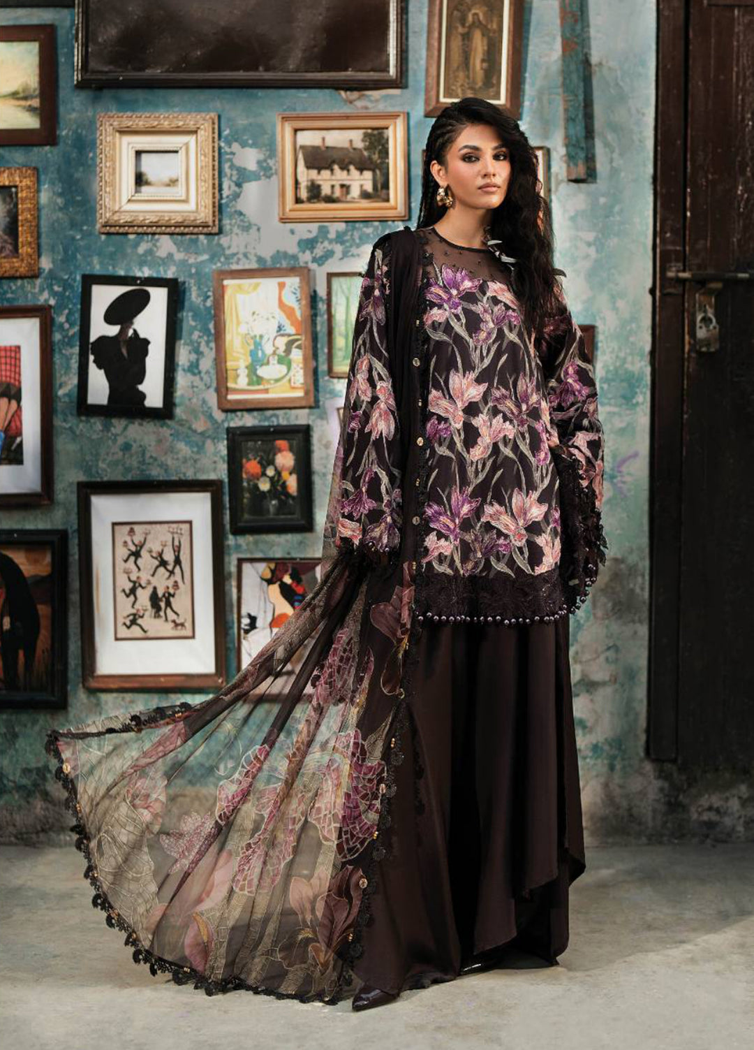 M Prints by Maria B Unstitched Embroidered Cambric 3 Piece Suit MB26UPC 4B - Casual Collection
