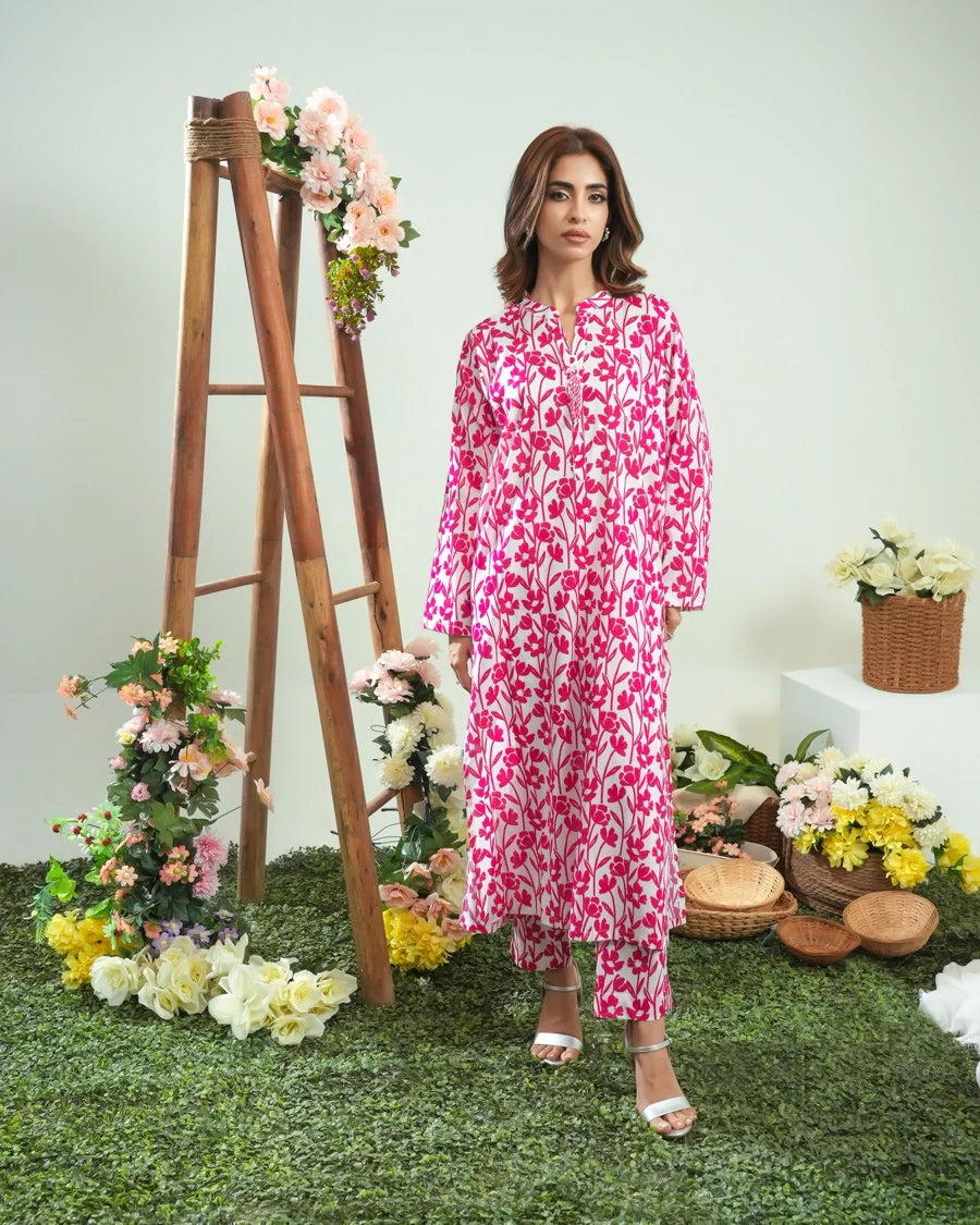 Dhaga Women Pret Printed 2 Piece Lawn Matching Separate FW24DSP0043 - Summer Collection