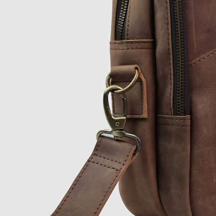 Lafanzo Unisex Leather Legacy Laptop Bag Tan Brown - Accessories Collection