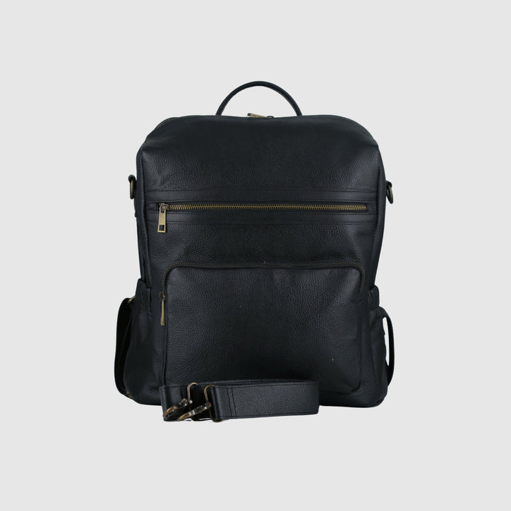 Lafanzo Unisex Leather Lunara Ladies Backpack Black - Accessories Collection