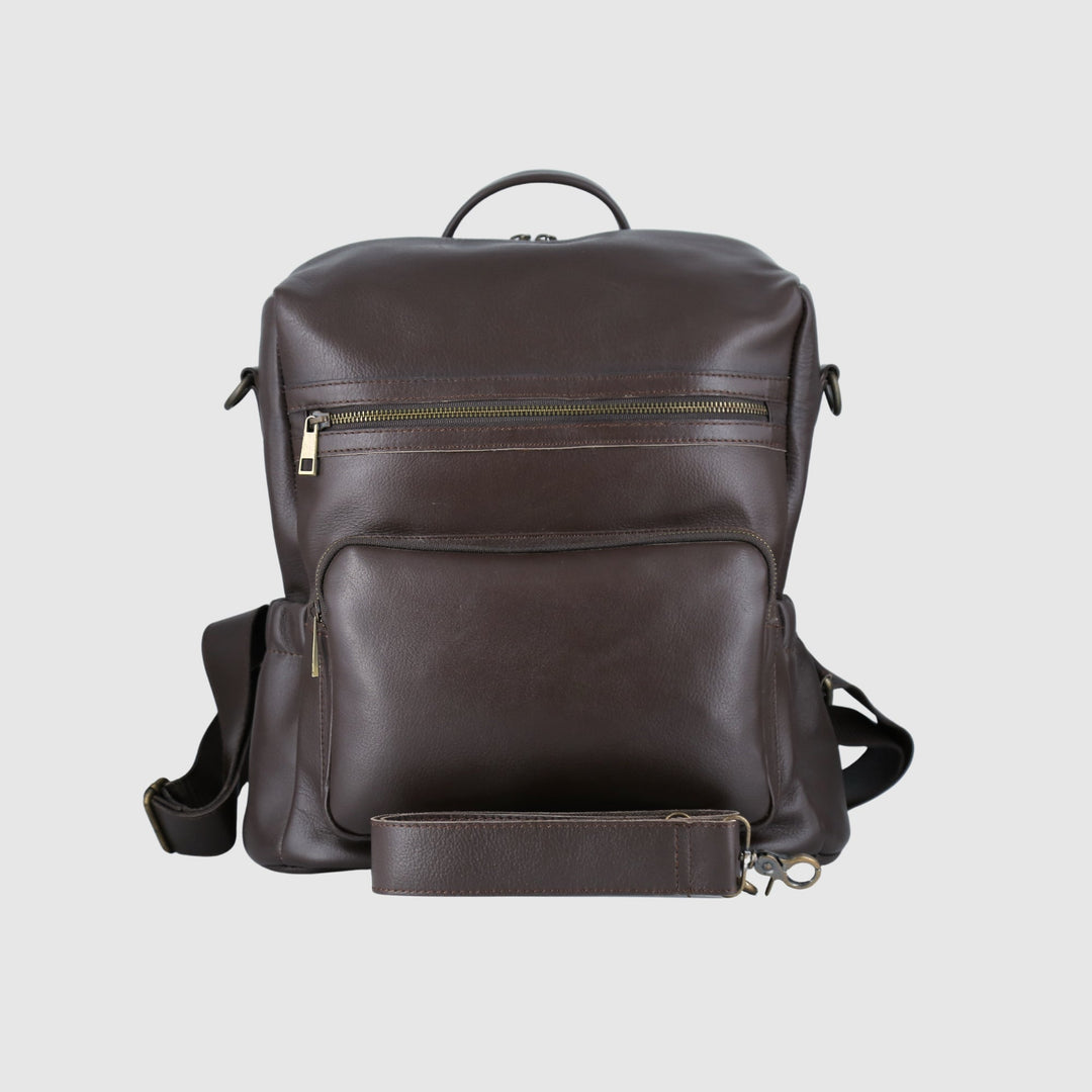 Lafanzo Unisex Leather Lunara Ladies Backpack Brown - Accessories Collection