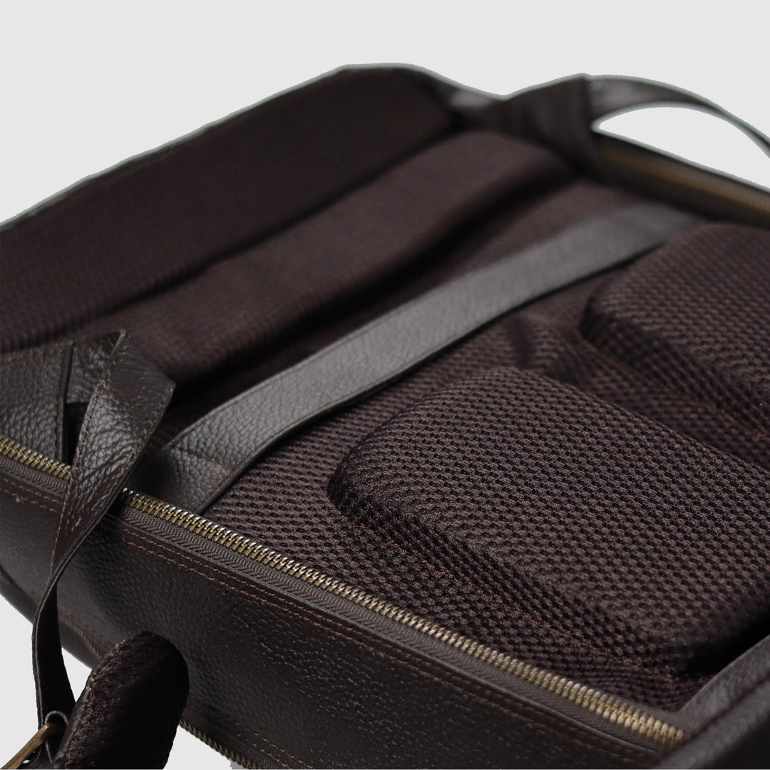 Lafanzo Unisex Leather Elite City Backpack Midnight Brown - Accessories Collection