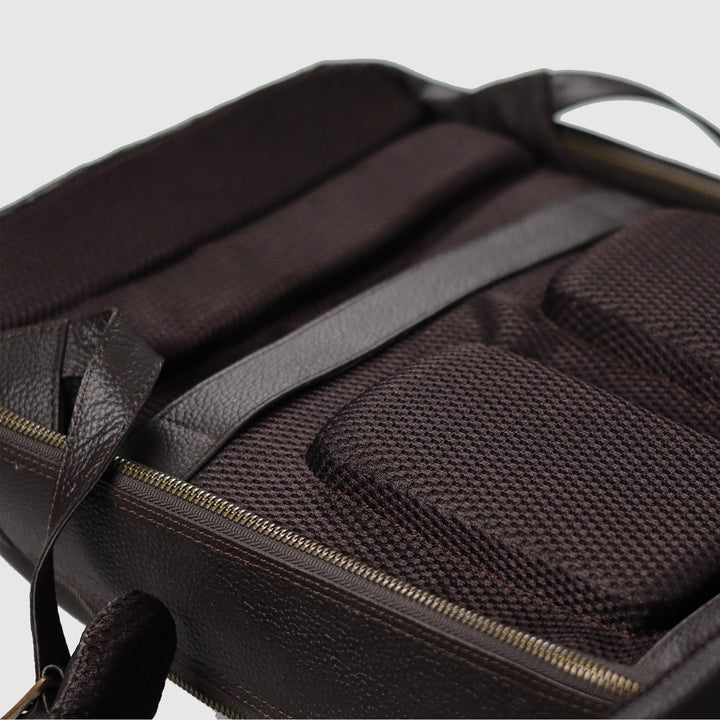 Lafanzo Unisex Leather Elite City Backpack Midnight Brown - Accessories Collection