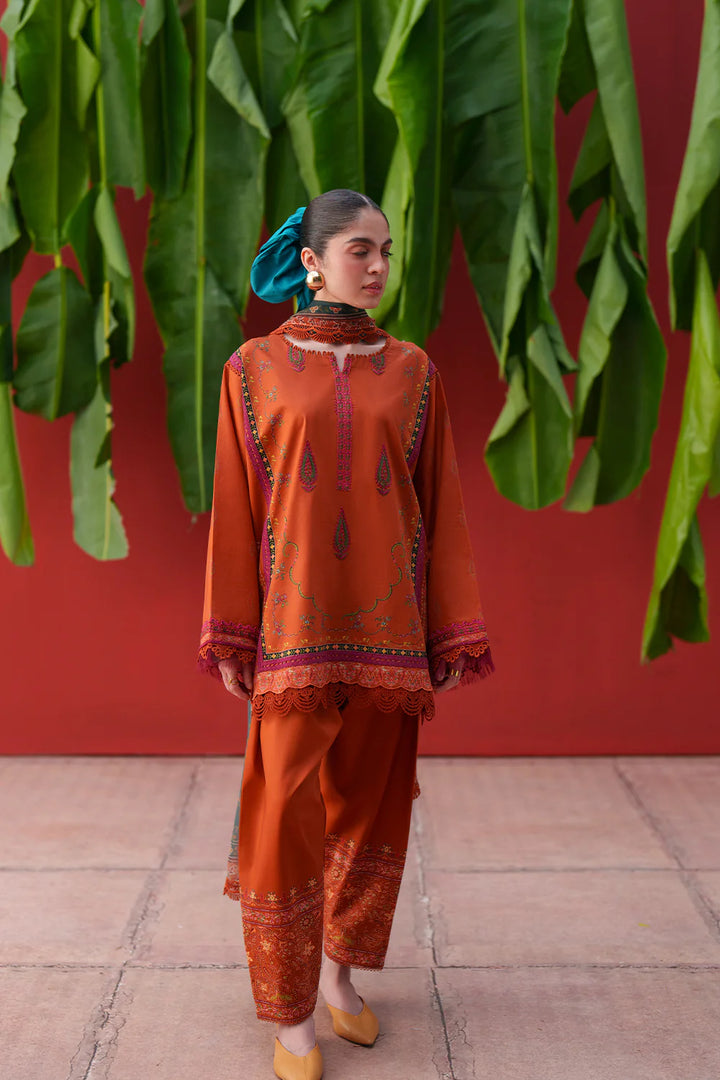 Laanem by Saira Rizwan Unstitched Embroidered Lawn 3 Piece Suit SR26ULL AZAI-B - Summer Collection