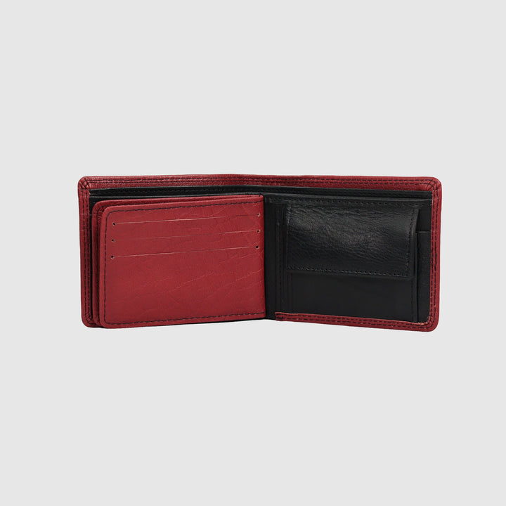 Lafanzo Unisex Leather LO Padded Wallet Red & Black - Accessories Collection