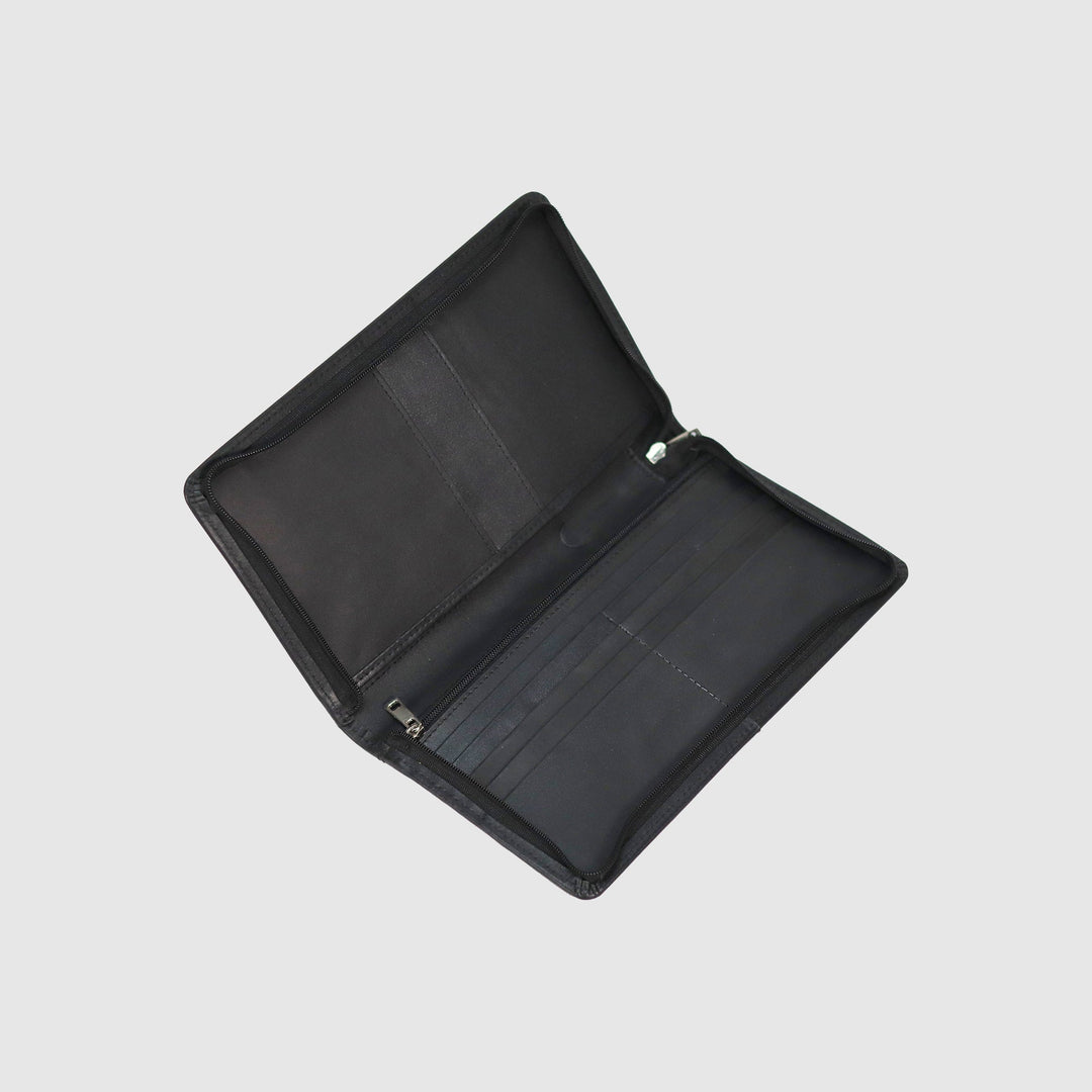 Lafanzo Unisex Leather Montclair Travel Wallet Black - Accessories Collection