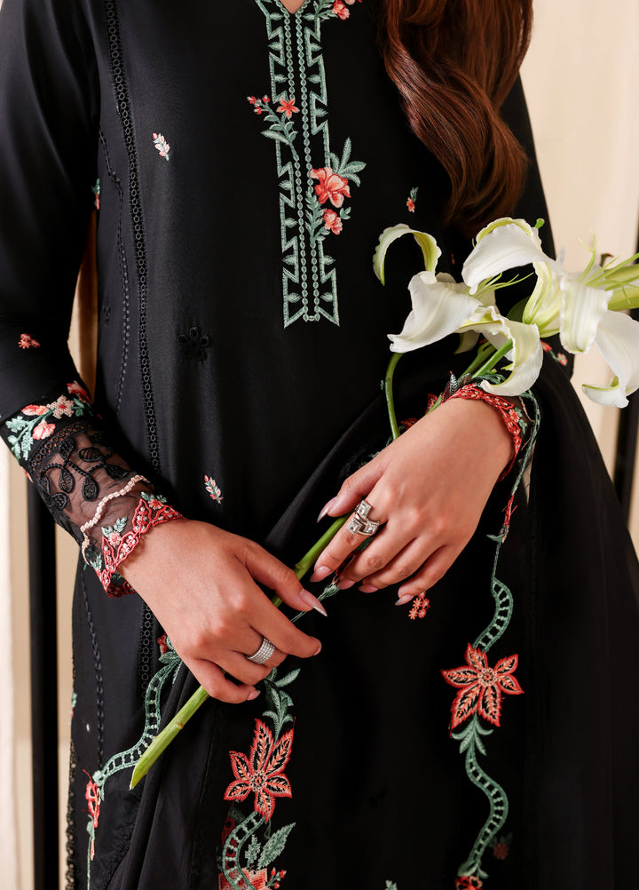 Azure Unstitched Embroidered Lawn 3 Piece Suit Black Peony - Festive Collection