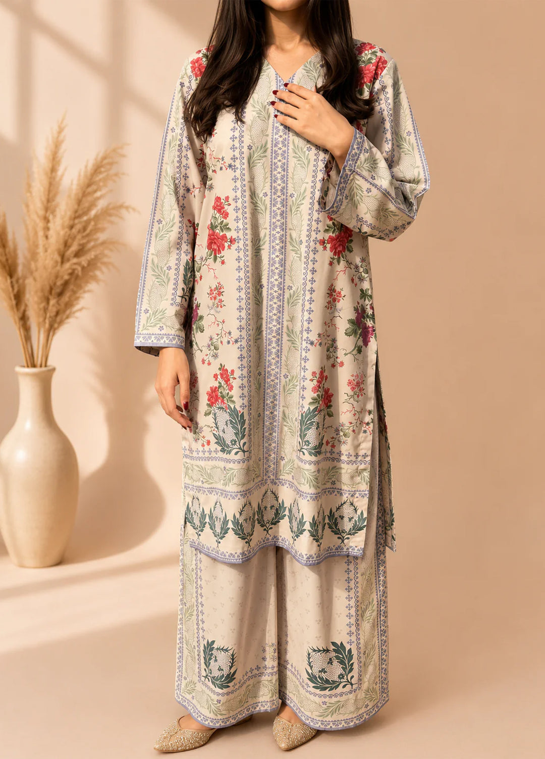 Saba Sumaiya Women RTW Printed Crepe Lawn 2 Piece Suit SS-78655 Vintage Petal - Casual Collection
