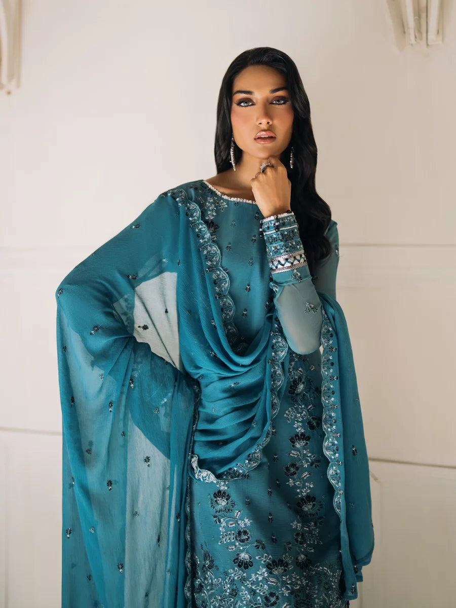 Salitex Unstitched Embroidered Chiffon 3 Piece Suit SUNS8CH514 Festive Collection