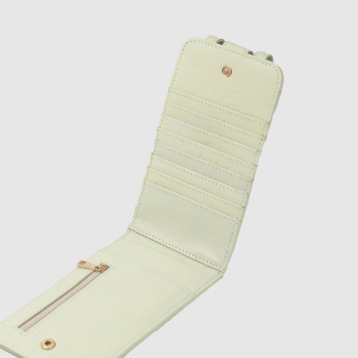 Lafanzo Unisex Leather Femora Crossbody Phone Pouch Ivory - Accessories Collection