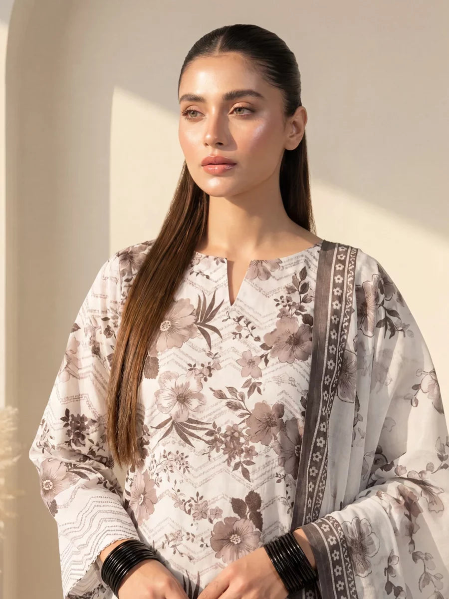 Salitex Unstitched Printed Lawn Silk 3 Piece Suit SUNS7ASI418 Casual Collection