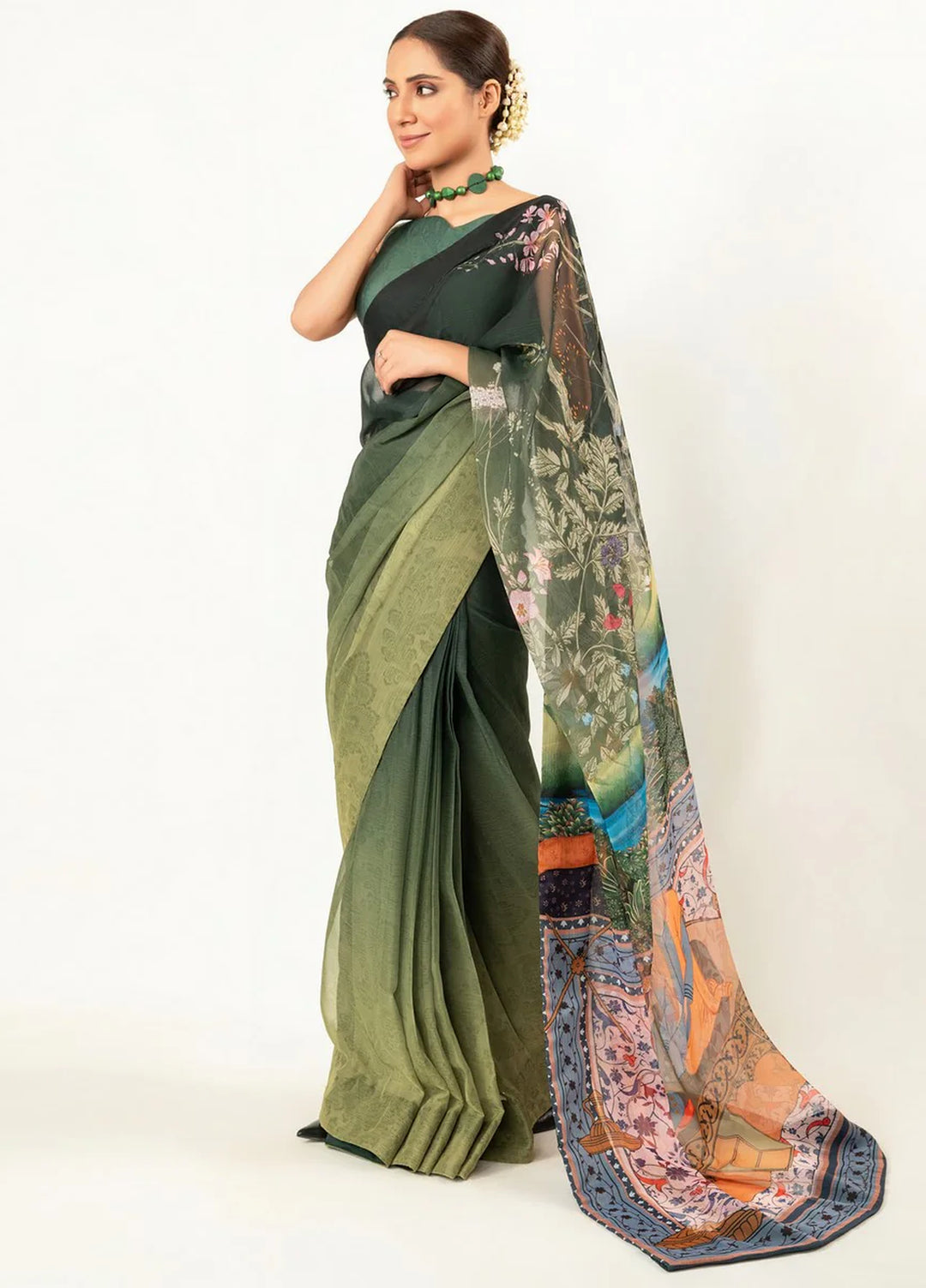 Imran Aftab RTW Printed Chiffon Saree Suit IASC 06 - Festive Collection