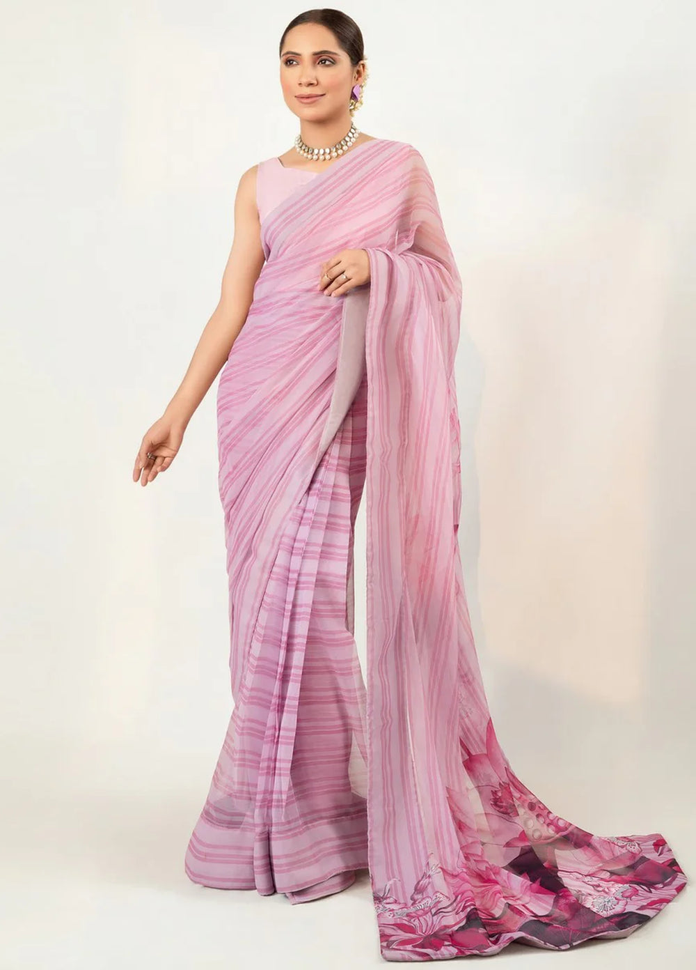 Imran Aftab RTW Printed Chiffon Saree IASC 12 - Festive Collection
