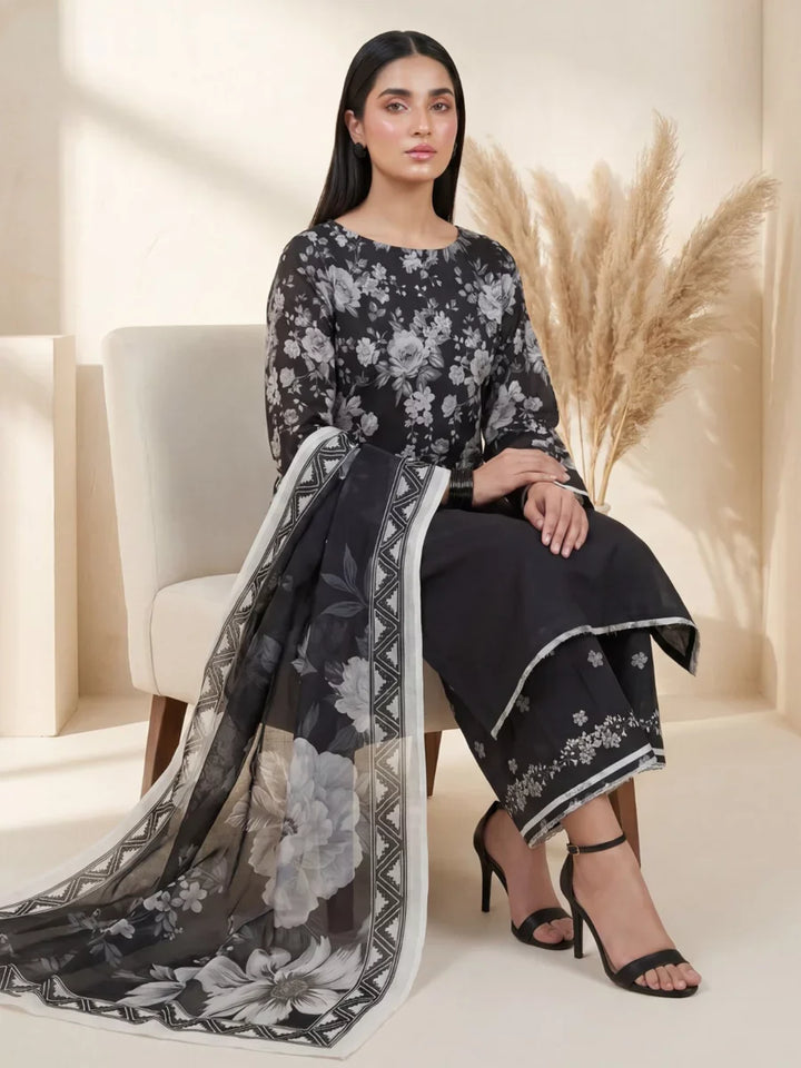 Salitex Unstitched Printed Lawn Silk 3 Piece Suit SUNS7ASI417 Casual Collection