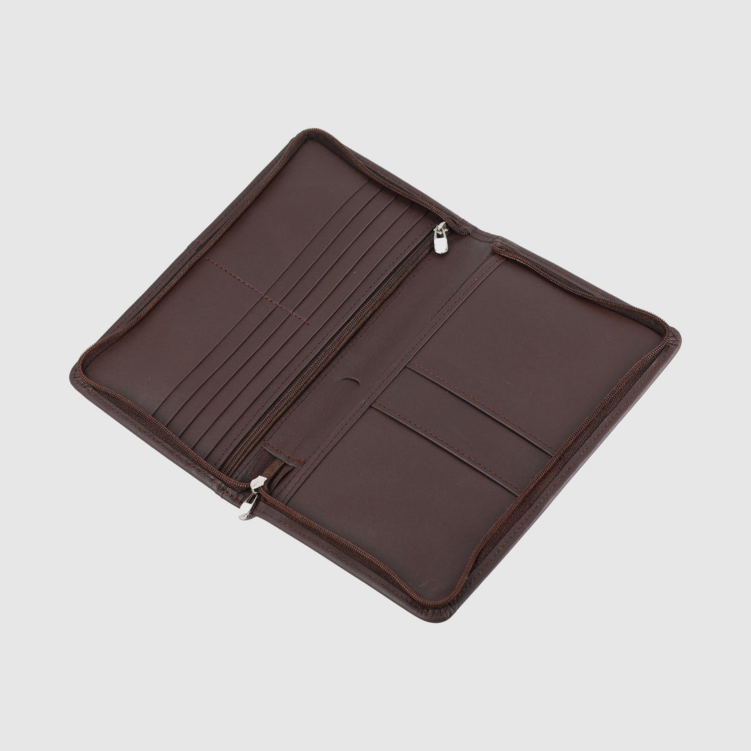 Lafanzo Unisex Leather Montclair Travel Wallet Brown - Accessories Collection