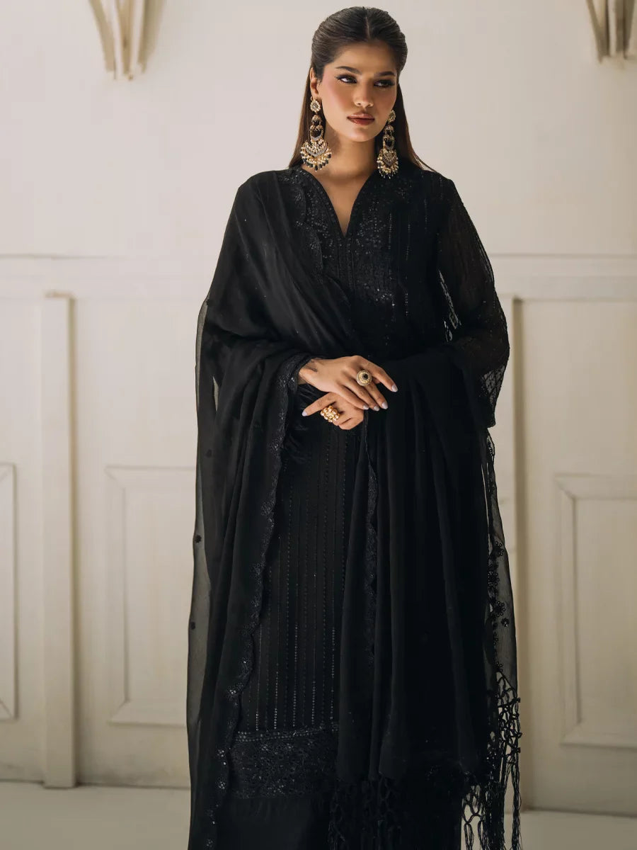 Salitex Unstitched Embroidered Chiffon 3 Piece Suit SUNS8CH501 Festive Collection