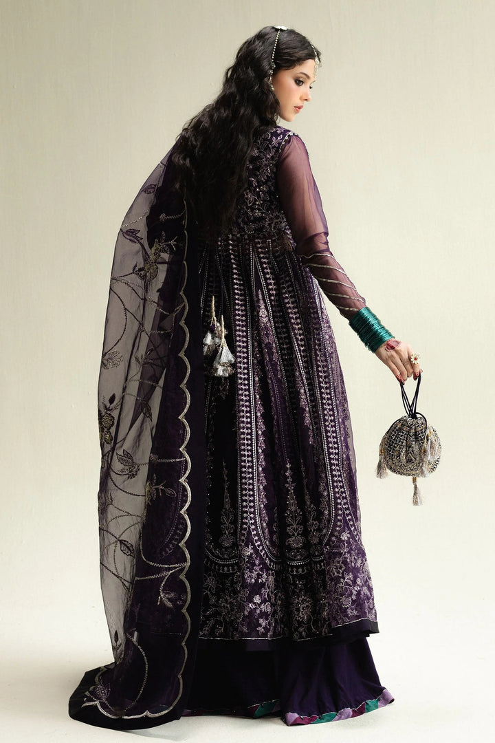 Zara Shahjahan Unstitched Wedding Embroidered Organza Suits 3 Piece ZS25WU D-3 Ziya - Wedding Collection