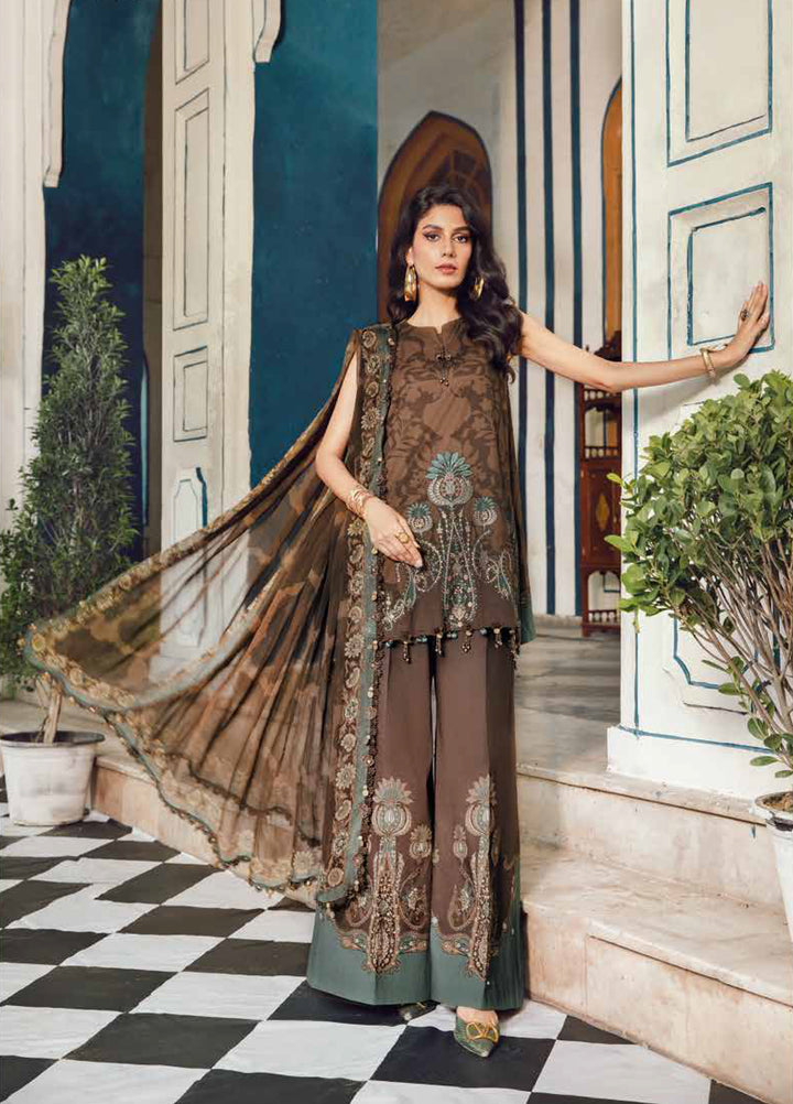 M Prints by Maria B Embroidered  Suits Unstitched 3 Piece MB25FE D-4A - Winter Collection