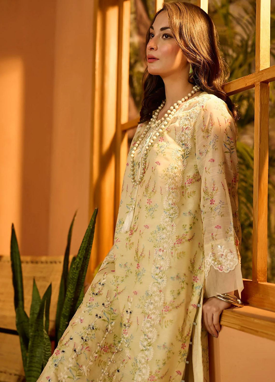 Dhanak Pret   Kurta DA-2069 LEMON