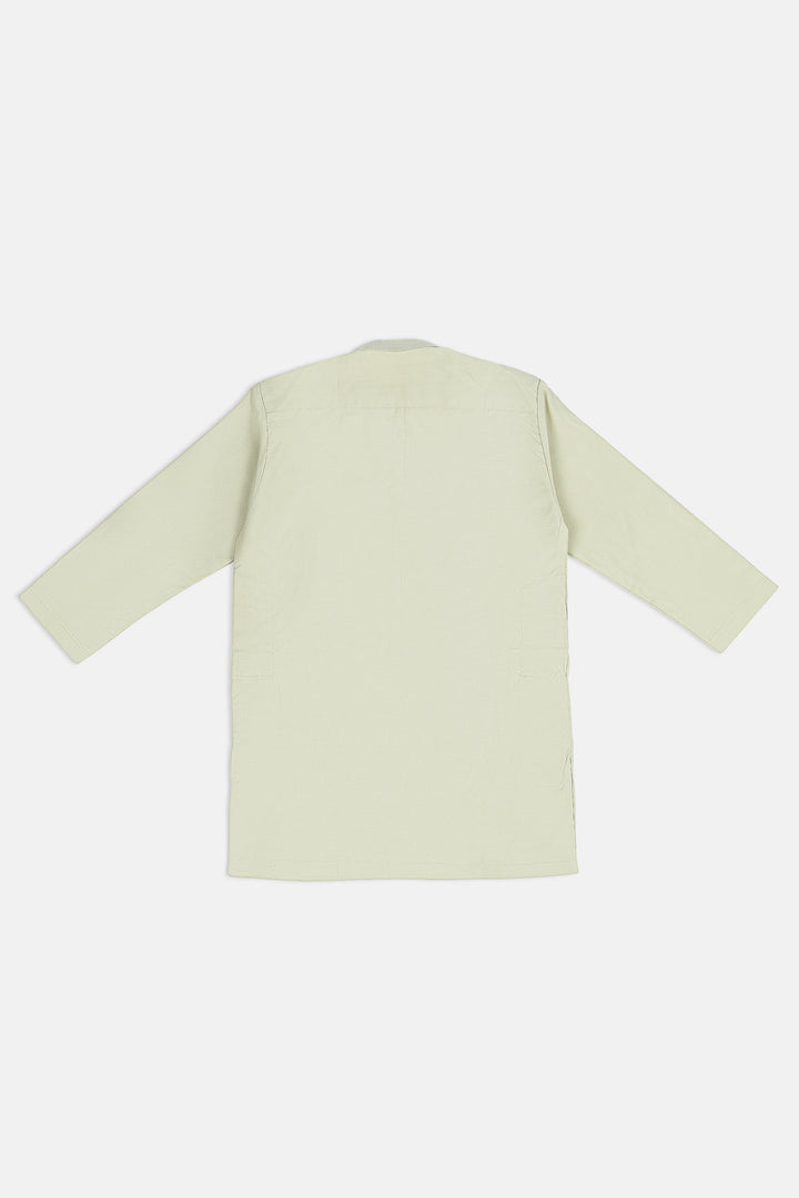 Muraqsh Ready To Wear Solids Cotton Boys Mint Green Blended Kurta Trouser MURGKT - Summer Collection