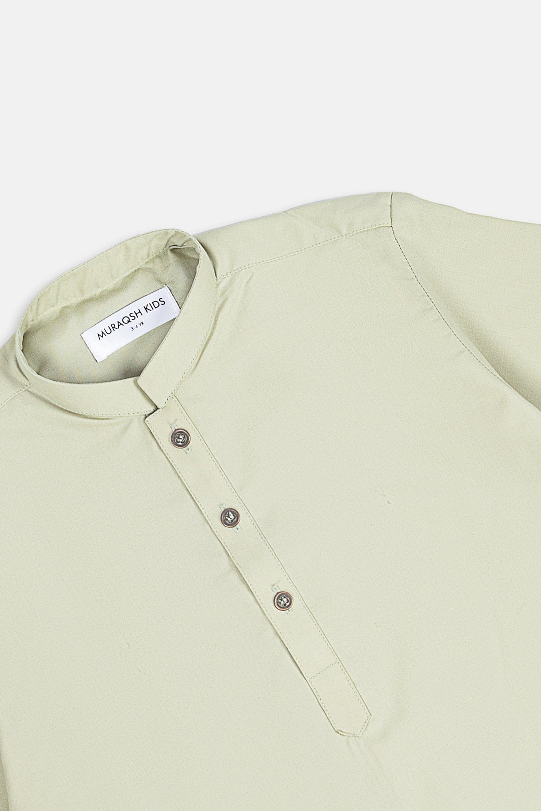 Muraqsh Ready To Wear Solids Cotton Boys Mint Green Blended Kurta Trouser MURGKT - Summer Collection