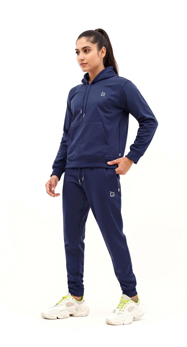 IQ Exclusive Women Winter Track Suit W-Navy Bliss Hoodie Tracksuit