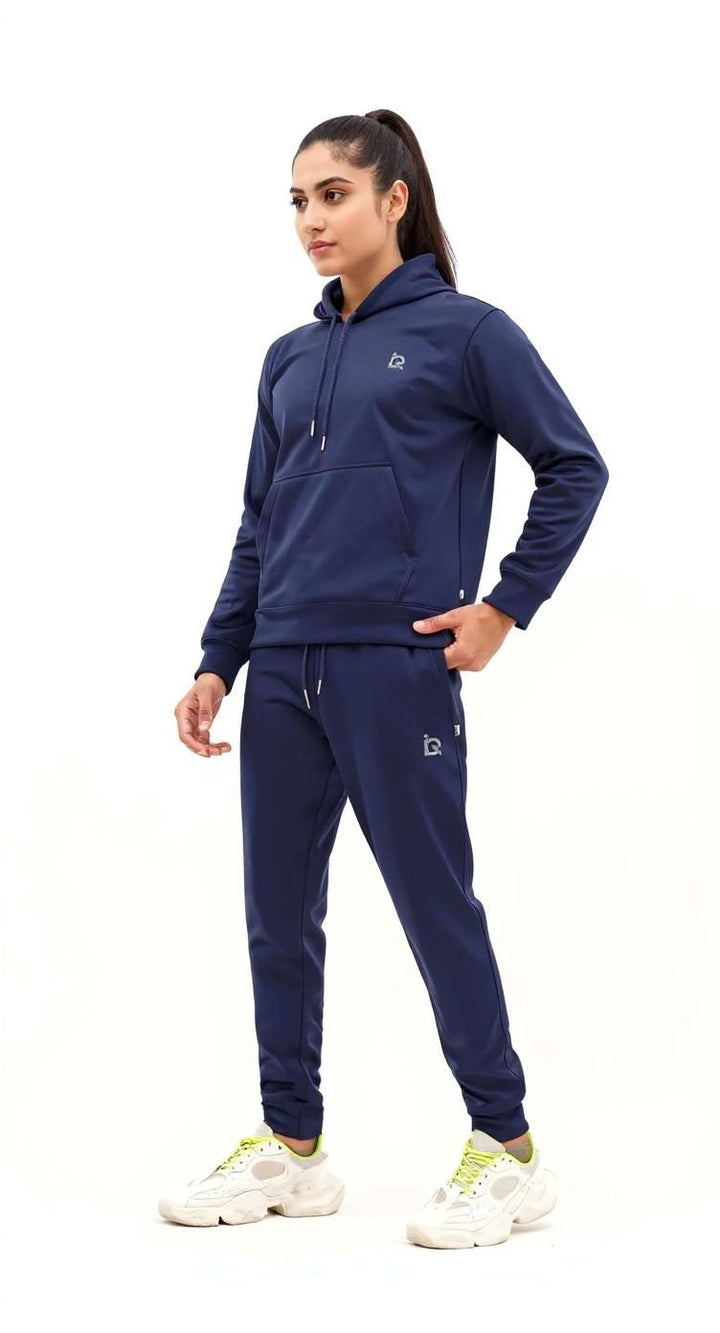 IQ Exclusive Women Winter Track Suit W-Navy Bliss Hoodie Tracksuit