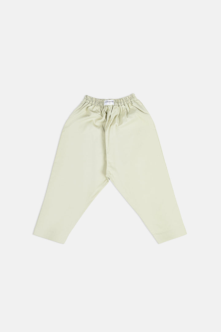 Muraqsh Ready To Wear Solids Cotton Boys Mint Green Blended Kurta Trouser MURGKT - Summer Collection