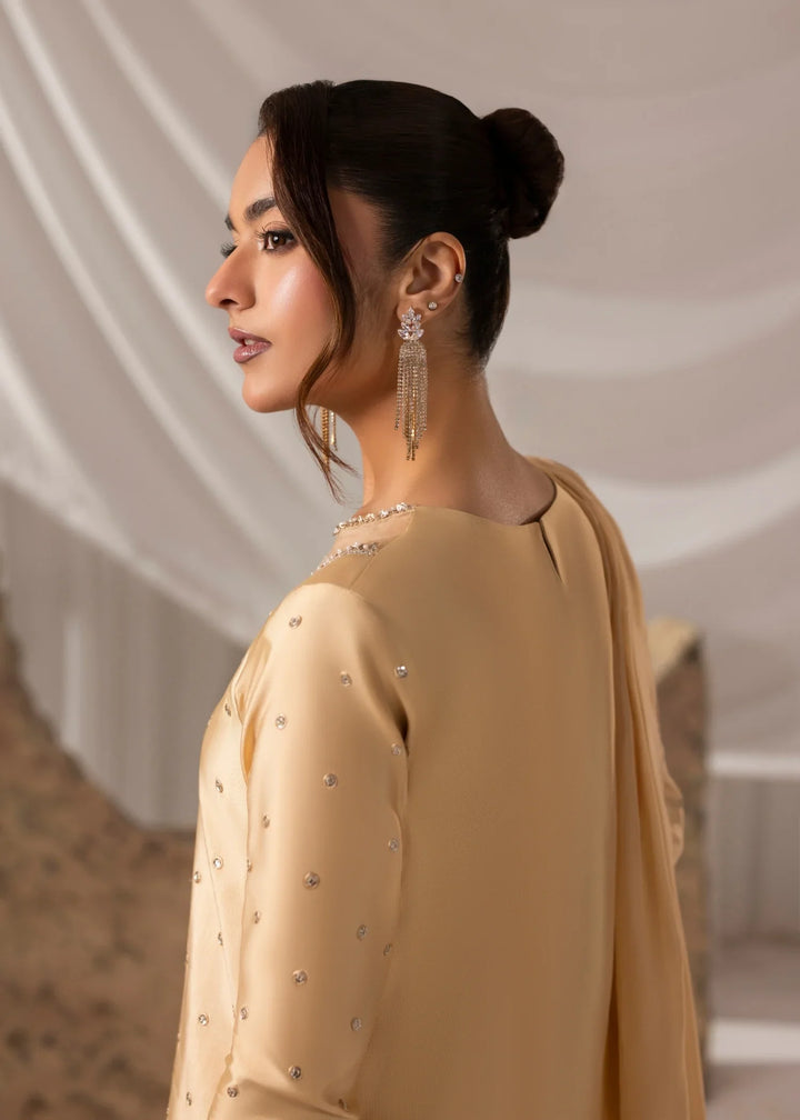 Celeste by Jamni RTW Embroidered Sheesha Silk 3 Piece Suit DAFFODIL Festive Collection
