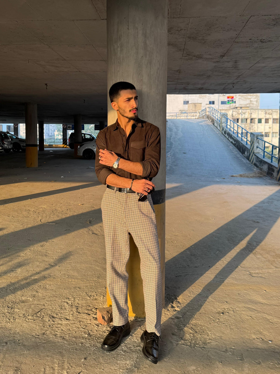 Muraqsh Ready To Wear Solids Cotton Men Grey Corduroy Casual Shirt ABD-GCCS - Summer Collection