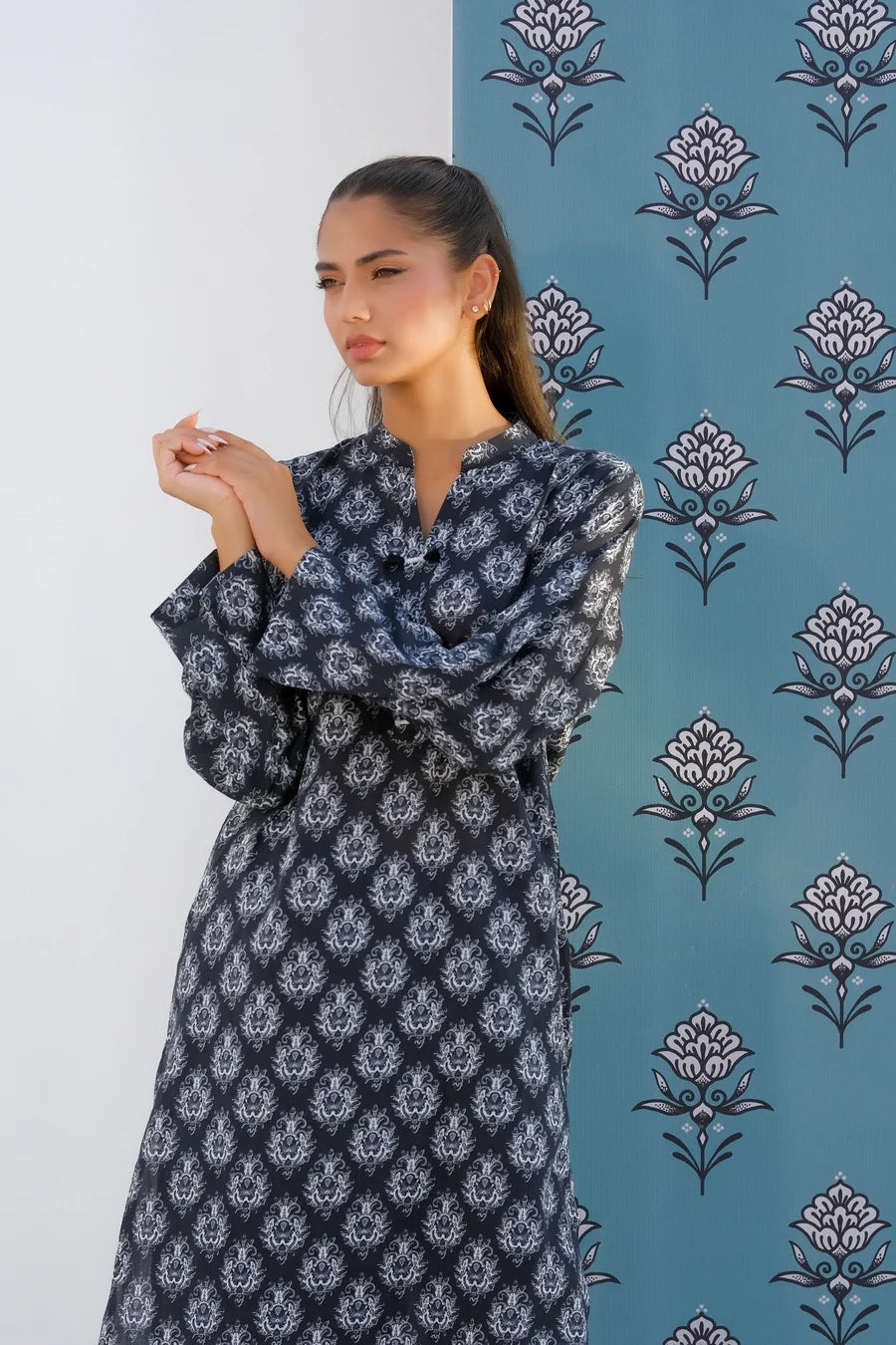 Dhaga Women Pret Printed 2 Piece Lawn Matching Separate FW24DSP006 - Summer Collection