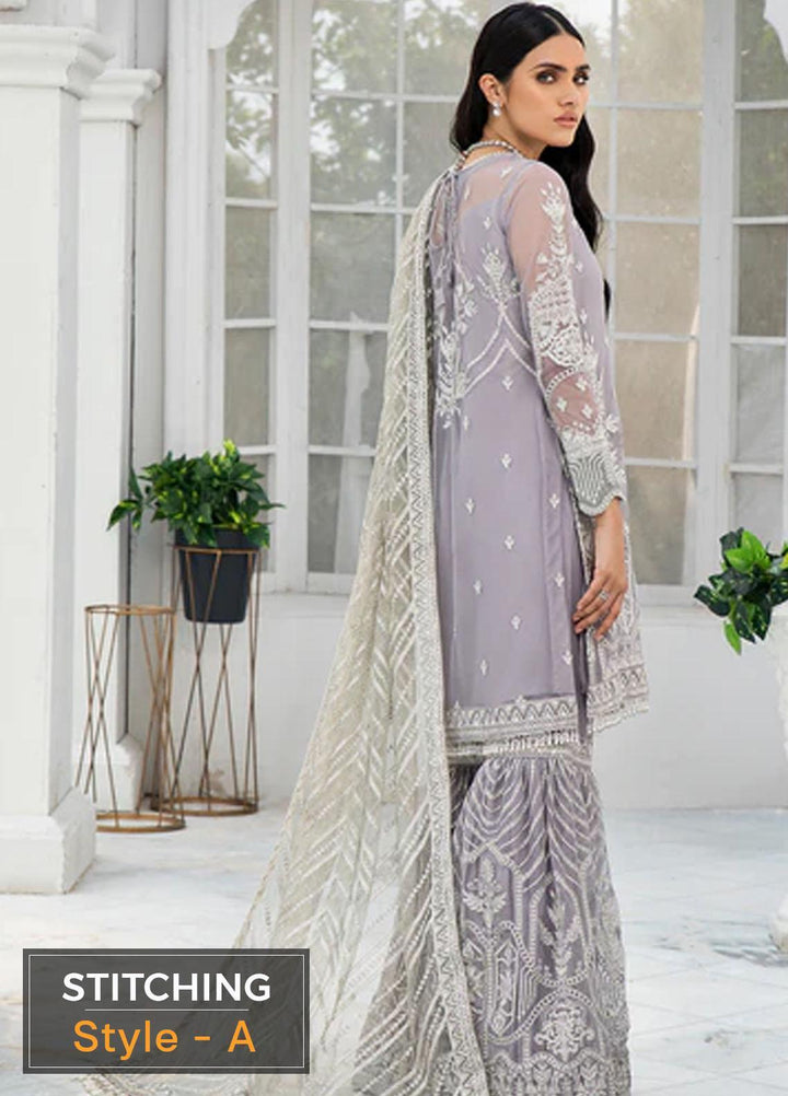 Zarif Embroidered Net Suits Unstitched 3 Piece ZF22DL ZDL-06 Meryl - Luxury Collection