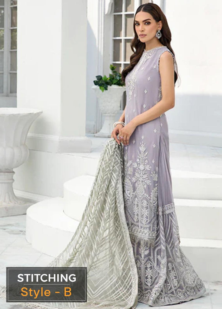 Zarif Embroidered Net Suits Unstitched 3 Piece ZF22DL ZDL-06 Meryl - Luxury Collection